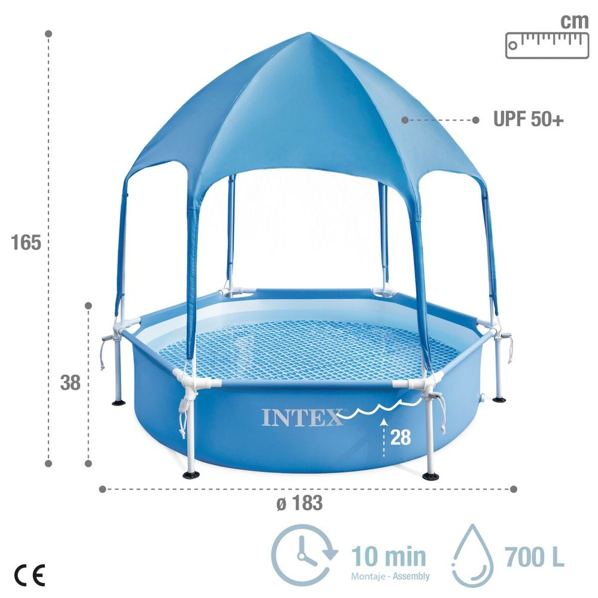 flyttbar pool Intex 183 x 38 x 183 cm - 4