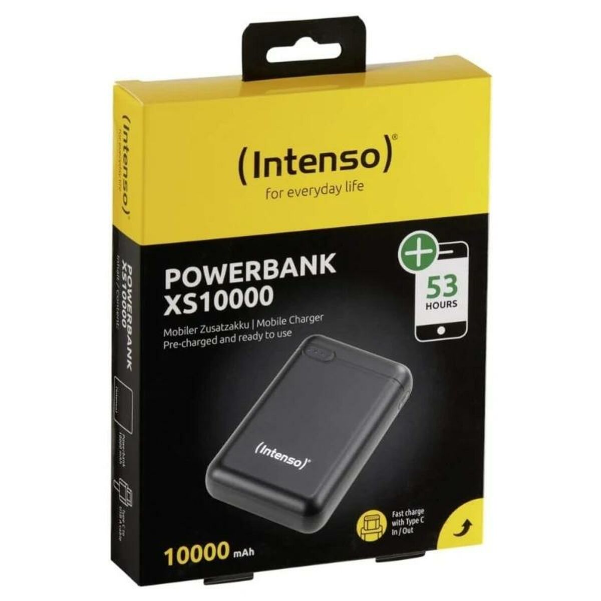 Laptopbatteri INTENSO 7332330 Svart Antracitgrå 10000 mAh - 4