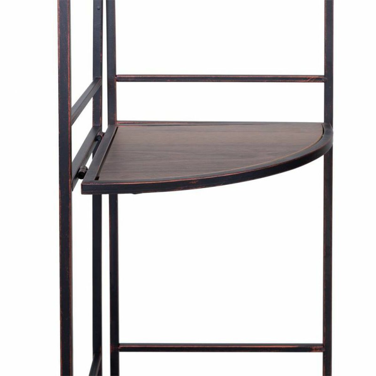 Vinkelhylla Alexandra House Living Svart Gyllene Metall Trä MDF 36 x 126 x 50 cm - 4