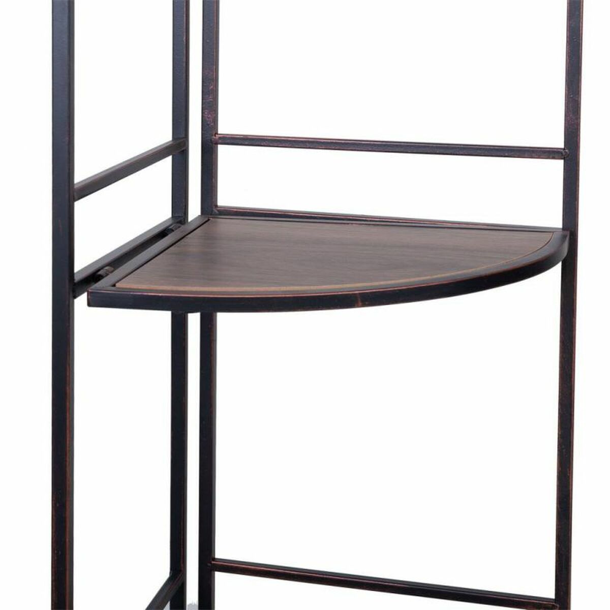 Vinkelhylla Alexandra House Living Svart Gyllene Metall Trä MDF 36 x 165 x 50 cm - 5
