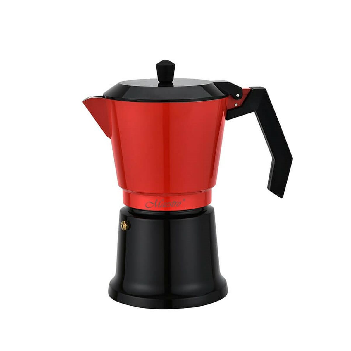 Italiensk Kaffepanna Feel Maestro MR-1657-6 Svart Röd Aluminium 300 ml 6 Koppar