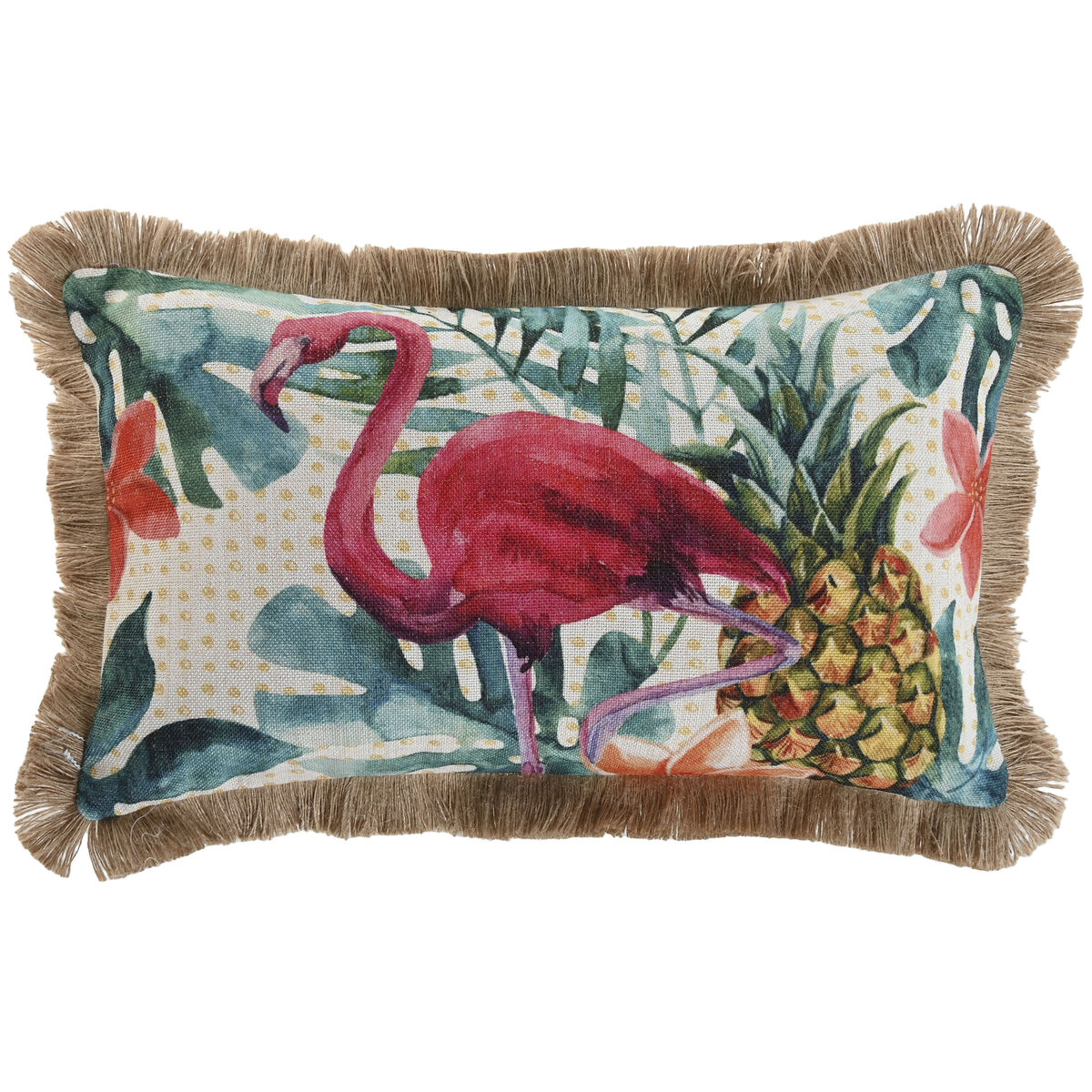 Kudde Home ESPRIT Frans Tropiskt 50 x 30 cm