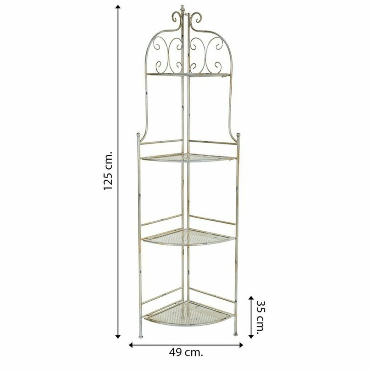 Vinkelhylla Alexandra House Living Metall Smide 35 x 125 x 49 cm - 6