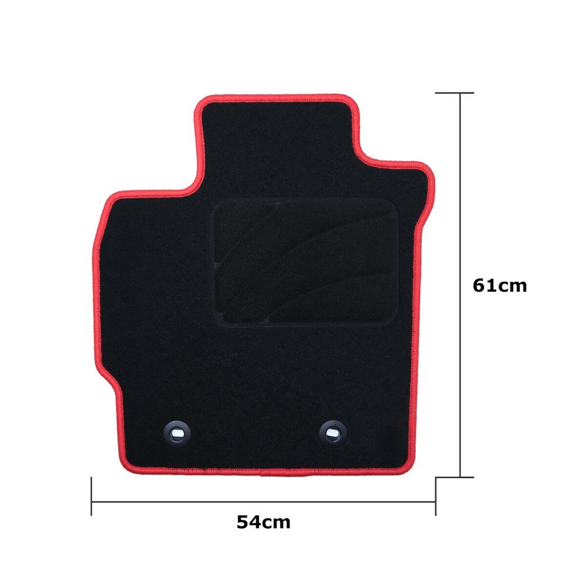 Set med bilgolvmattor OCC Motorsport OCCTY0001RD Svart Toyota Auris (2007-2013) 5 Delar - 5