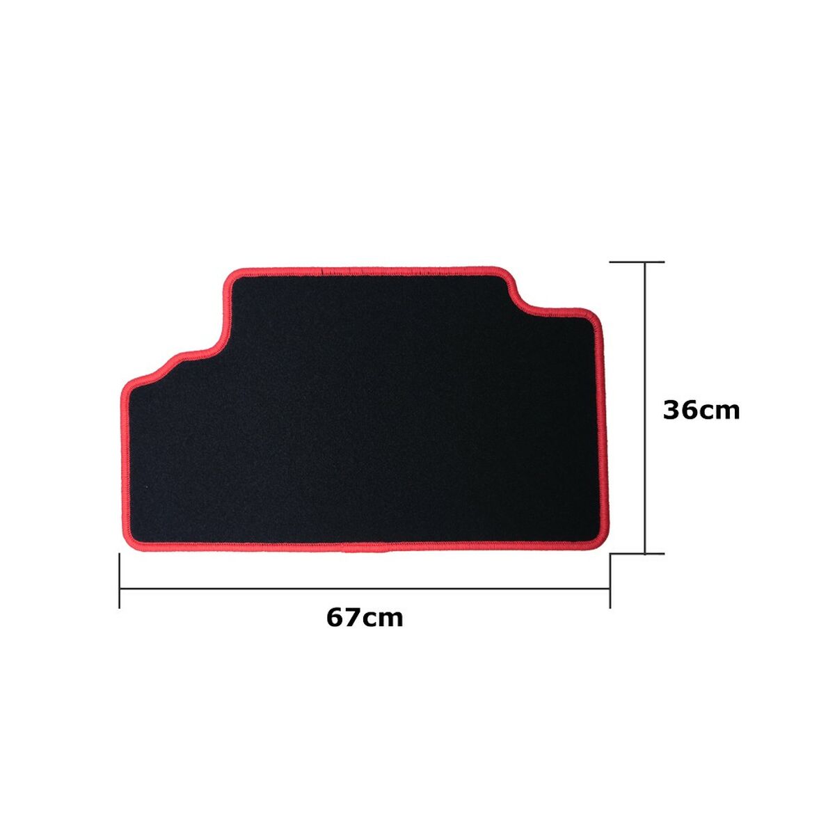 Set med bilgolvmattor OCC Motorsport OCCTY0001RD Svart Toyota Auris (2007-2013) 5 Delar - 6