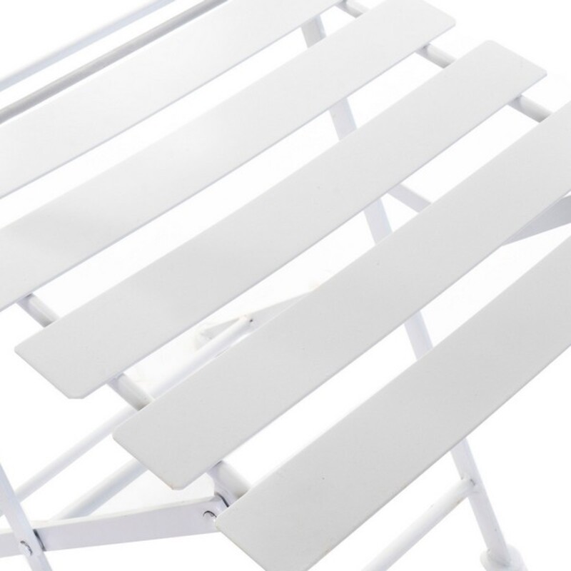 Bordsgrupp med 2 stolar DKD Home Decor Vit 80 cm 60 x 60 x 70 cm (3 pcs) - 3