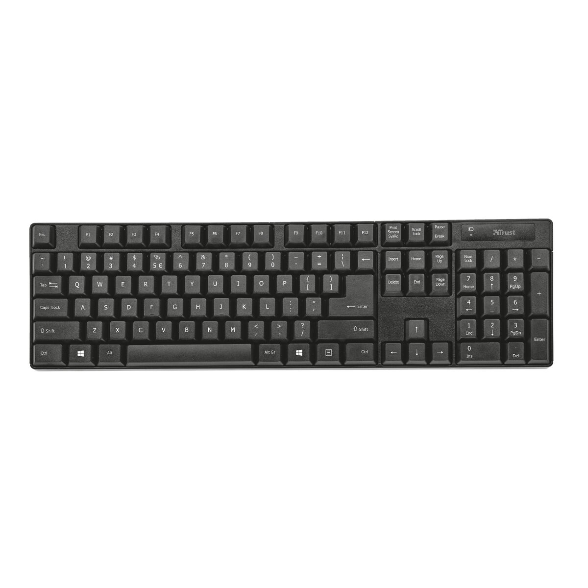Tangentbord och Mus Trust Qoby Svart QWERTY 4 Delar - 4