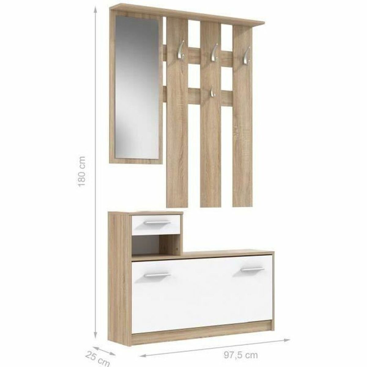Möbelpaket Pili Vit 97,5 x 180 x 25 cm - 7