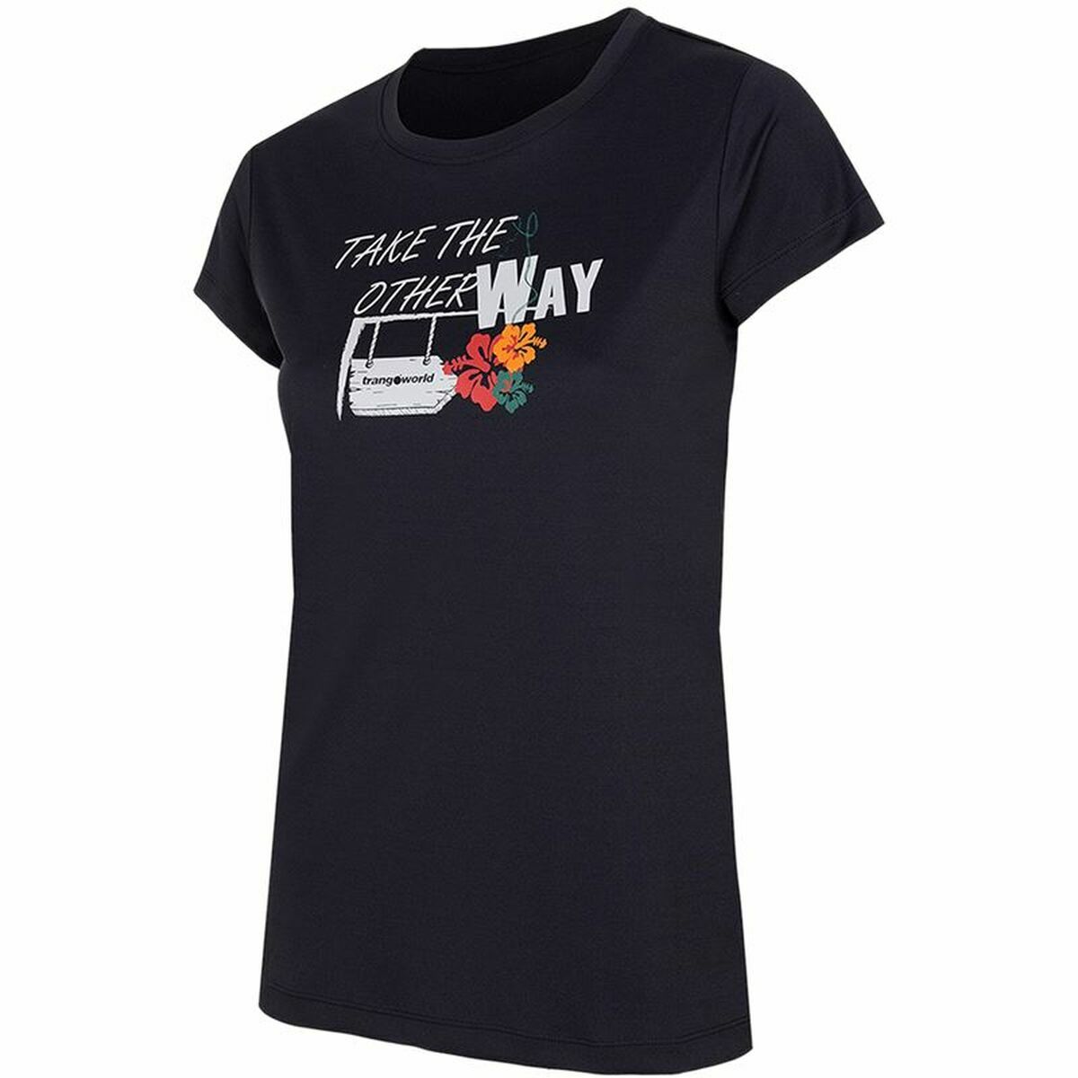 T-shirt med kortärm Dam Trangoworld Myra Svart - 5