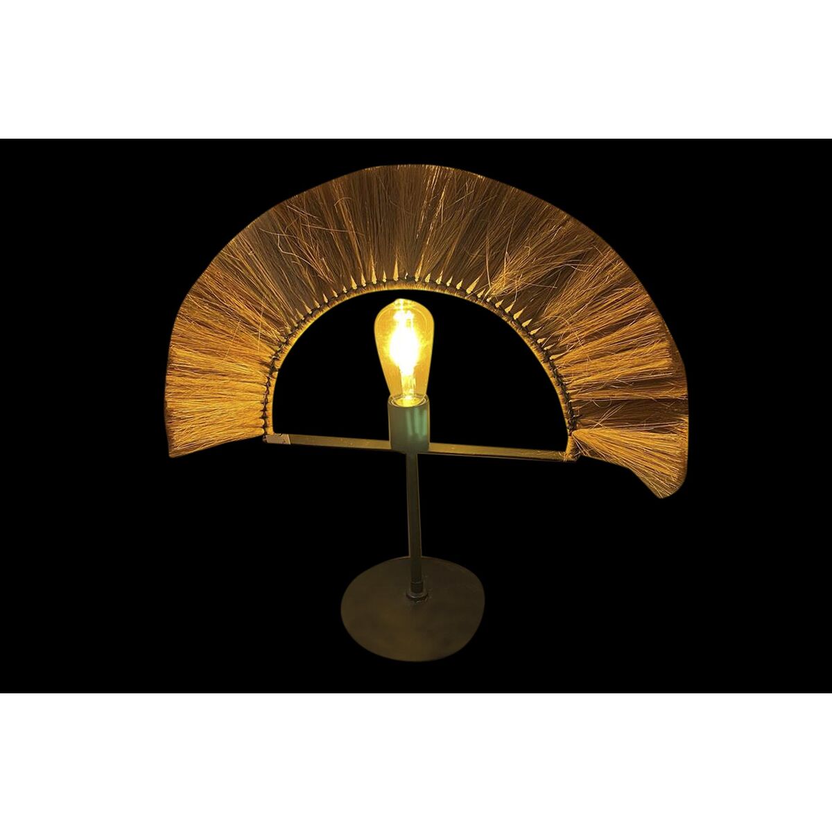 Bordslampa DKD Home Decor Naturell Svart Järn Jute (57 x 17 x 52 cm) - 2