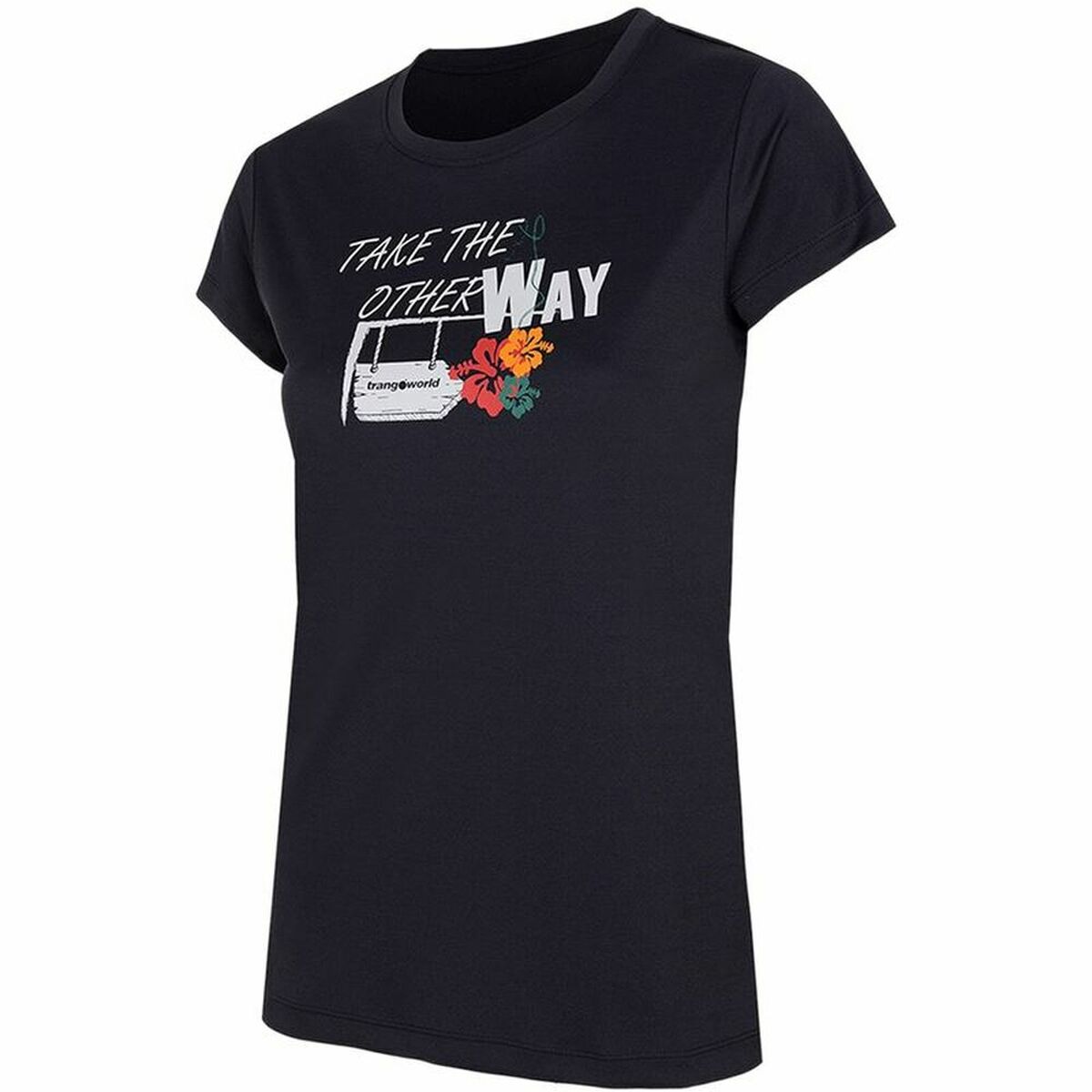 T-shirt med kortärm Dam Trangoworld Myra Svart - 3
