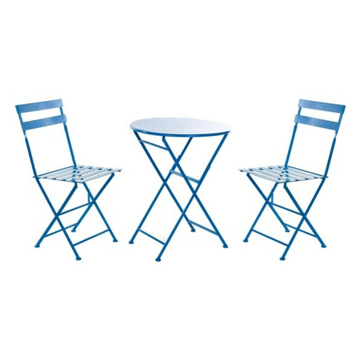 Bordsgrupp med 2 stolar DKD Home Decor MB-166634 Blå 80 cm 60 x 60 x 70 cm (3 pcs) - 10