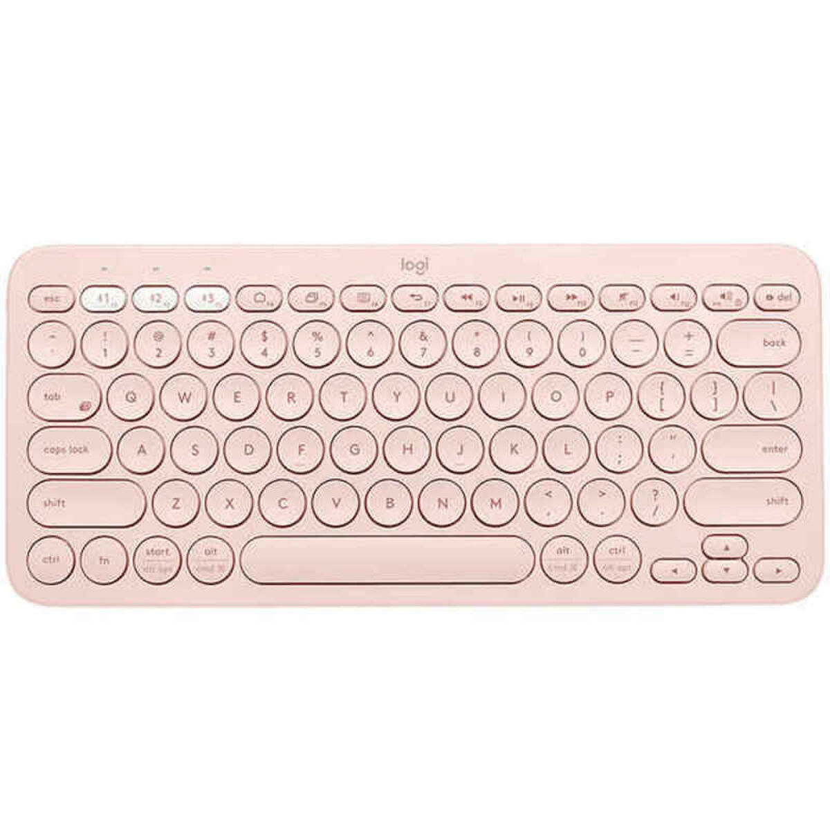 Trådlöst Tangentbord Logitech K380  Rosa Qwerty Spanska - 5