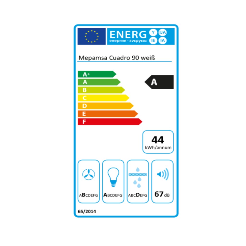 Konventionell fläkt Mepamsa CUADRO 90 BLANC 90 cm 200 W 61 dB Vit - 2