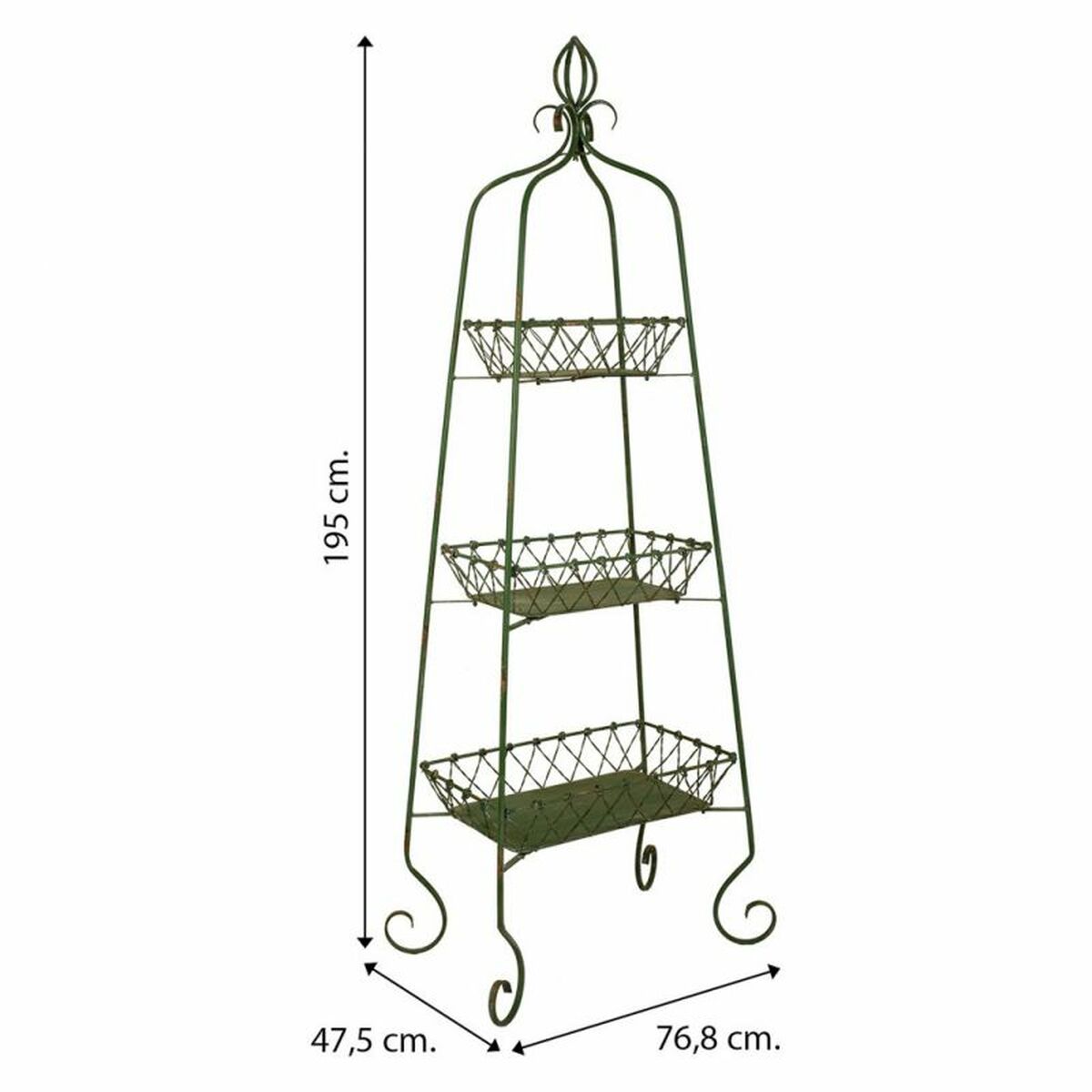 Bokhylla Alexandra House Living Grön Järn 47 x 195 x 76 cm - 7
