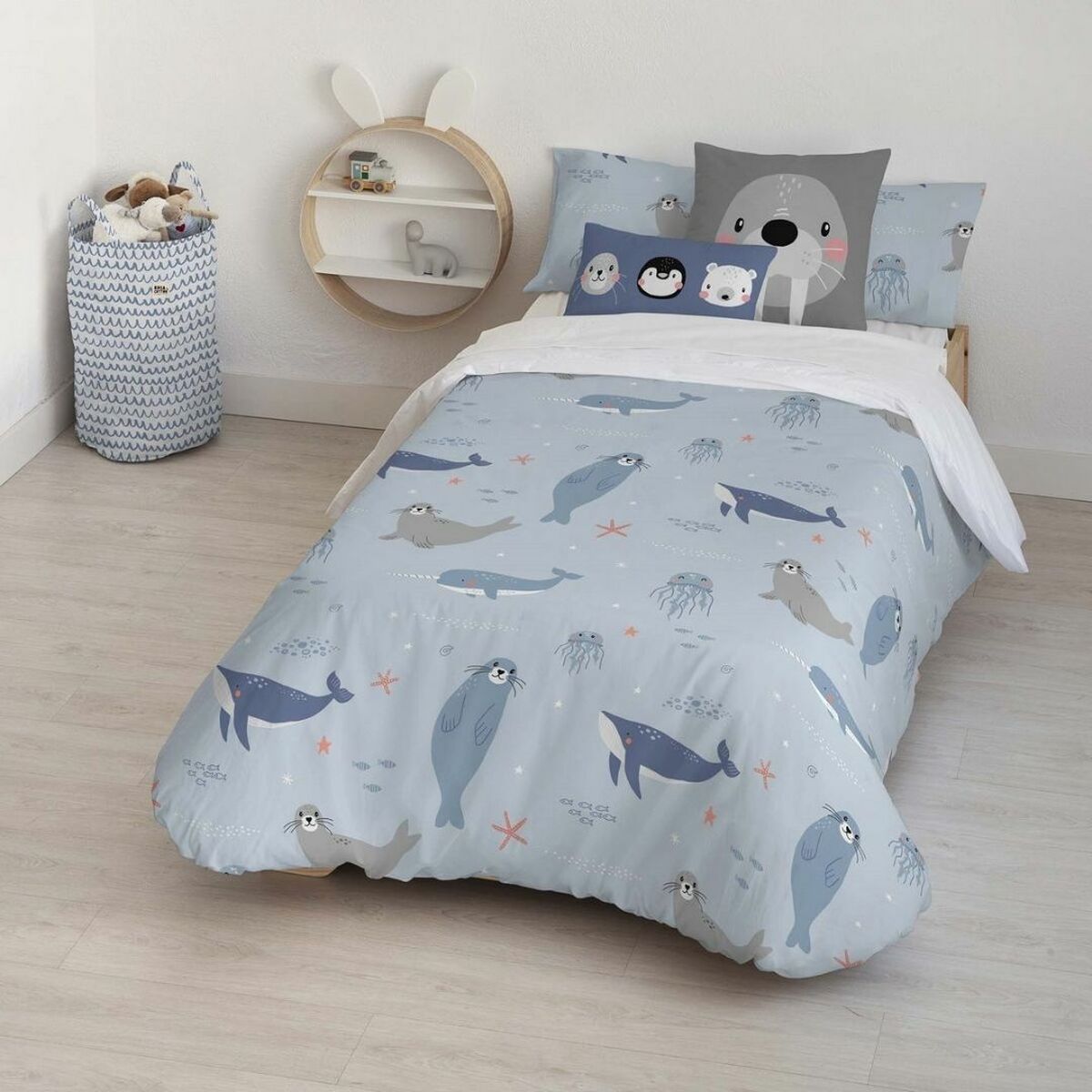 Påslakan Kids&Cotton Tabor Small Blå 175 Trådar 180 x 220 cm 180 x 240 cm
