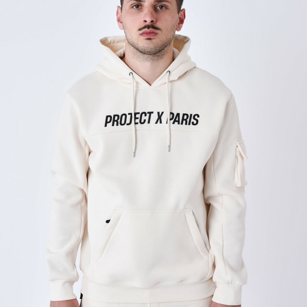 Tröja med huva Herr Project X Paris PROJECT SWEAD&HOODIE 2522058 CC Beige - 2