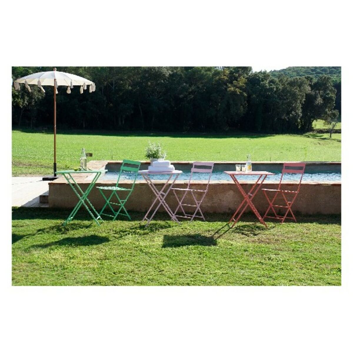 Bordsgrupp med 2 stolar DKD Home Decor MB-177411 60 x 60 x 75 cm (3 pcs) - 18
