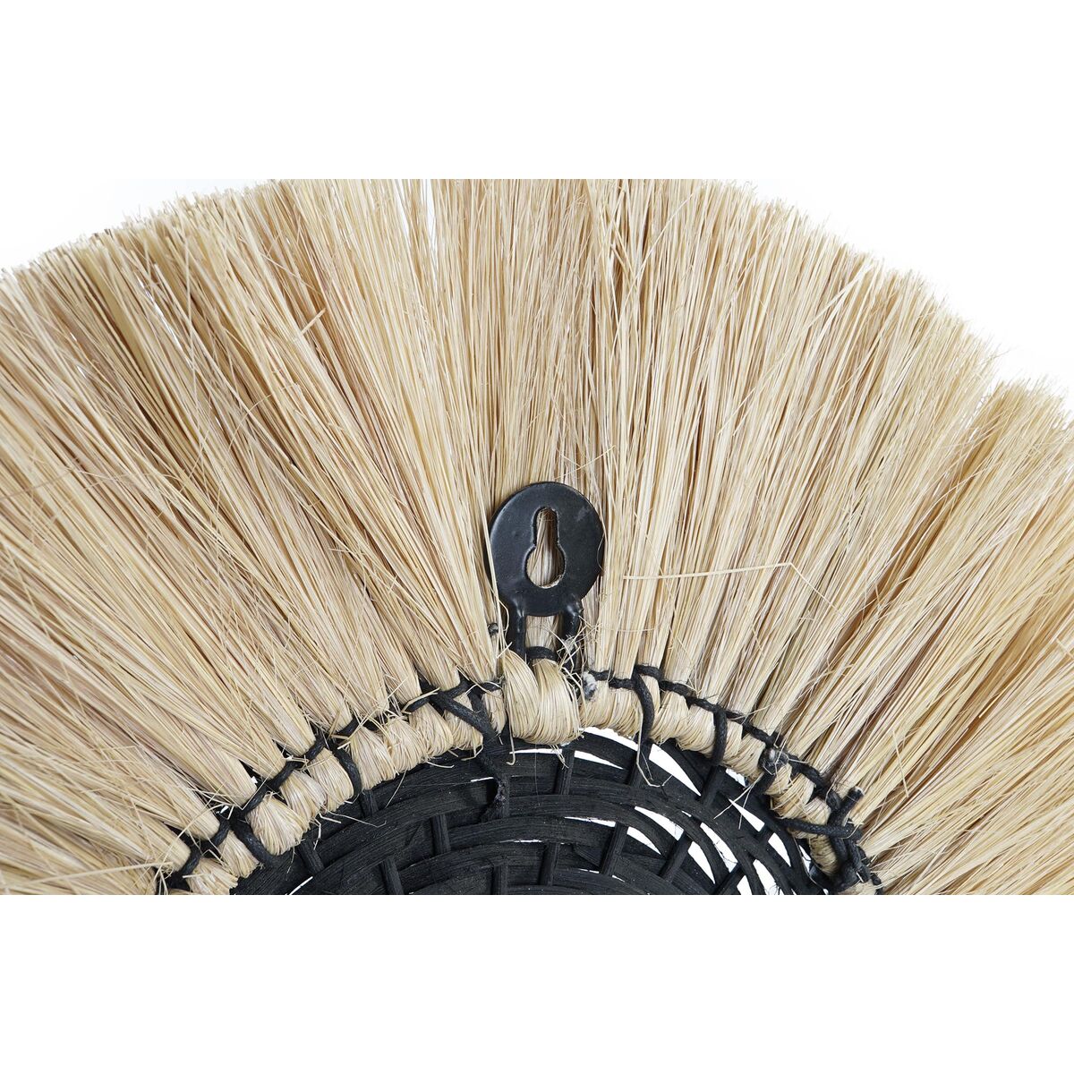 Vägglampa DKD Home Decor Naturell Svart Kolonial Järn 220 V 25 W Jute (42 x 9 x 42 cm) - 8