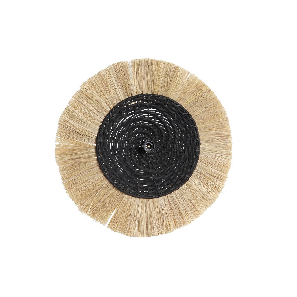 Vägglampa DKD Home Decor Naturell Svart Kolonial Järn 220 V 25 W Jute (42 x 9 x 42 cm) - 4