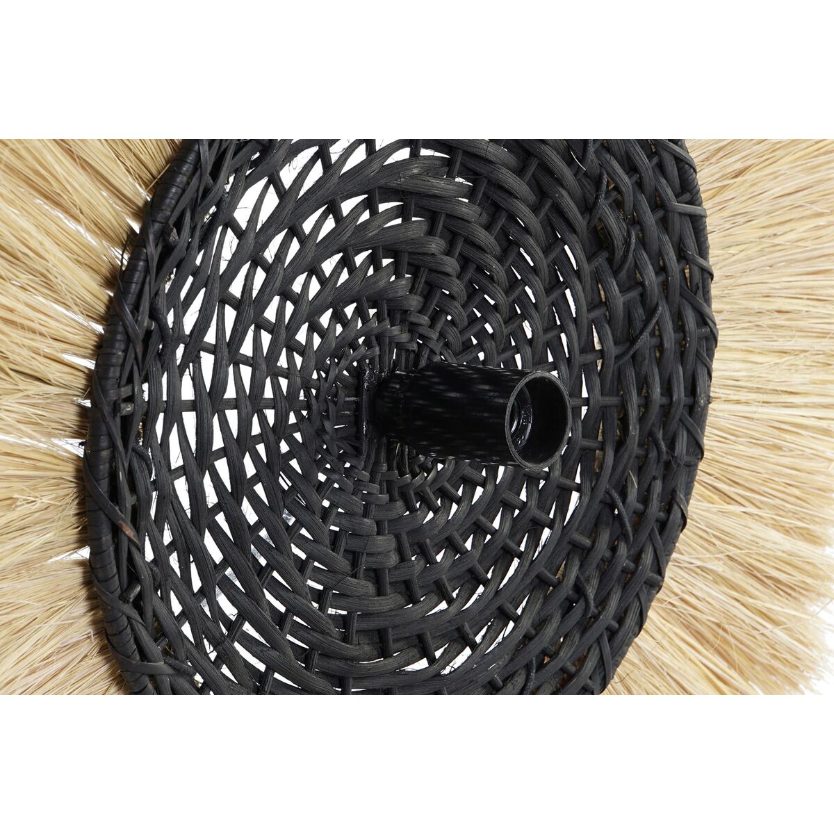 Vägglampa DKD Home Decor Naturell Svart Kolonial Järn 220 V 25 W Jute (42 x 9 x 42 cm) - 6