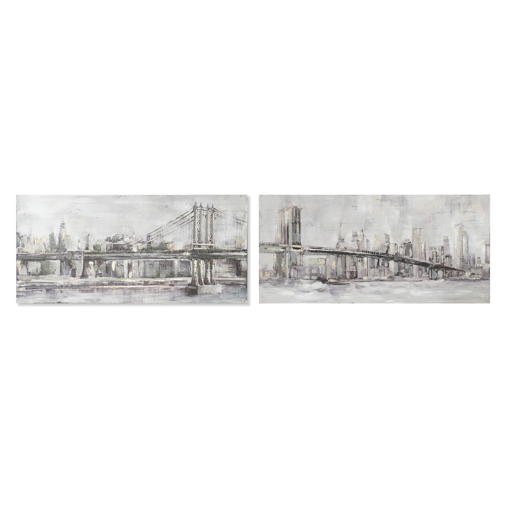 Tavla DKD Home Decor Kanvas 150 x 3,8 x 70 cm New York Loft (2 antal)