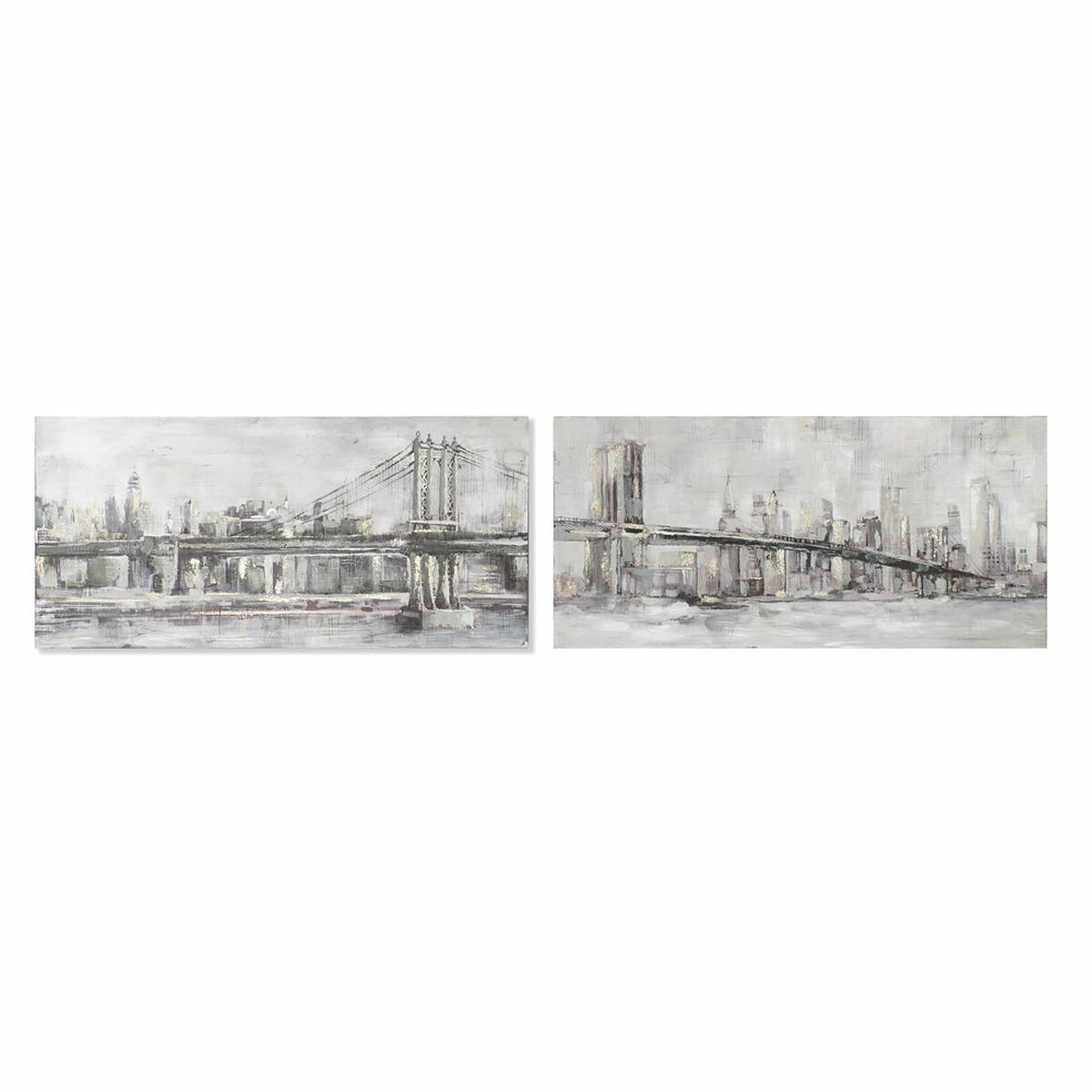 Tavla DKD Home Decor Kanvas 150 x 3,8 x 70 cm New York Loft (2 antal) - 3