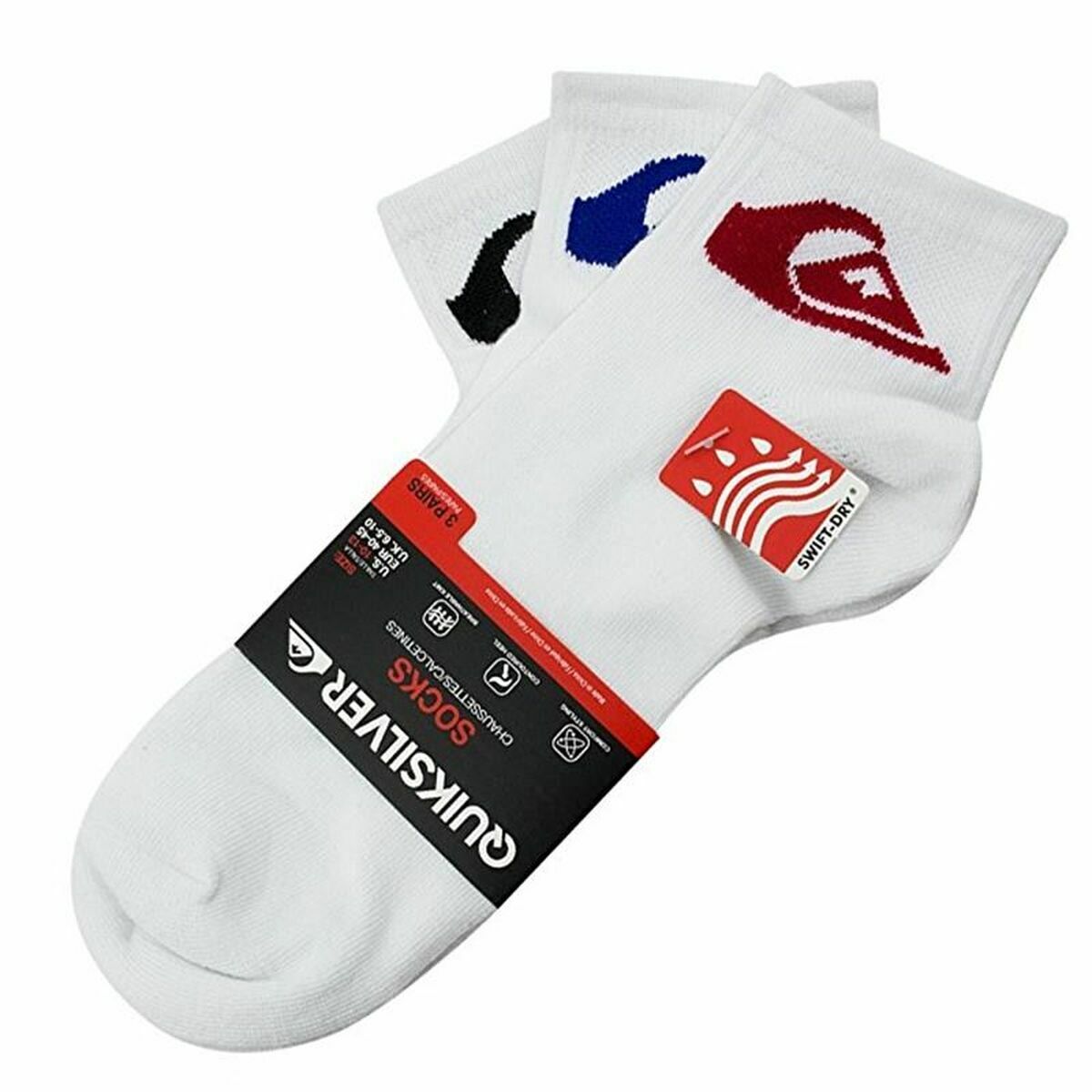 Ankelstrumpor QuikSilver Sportswear Vit 3 par - 3