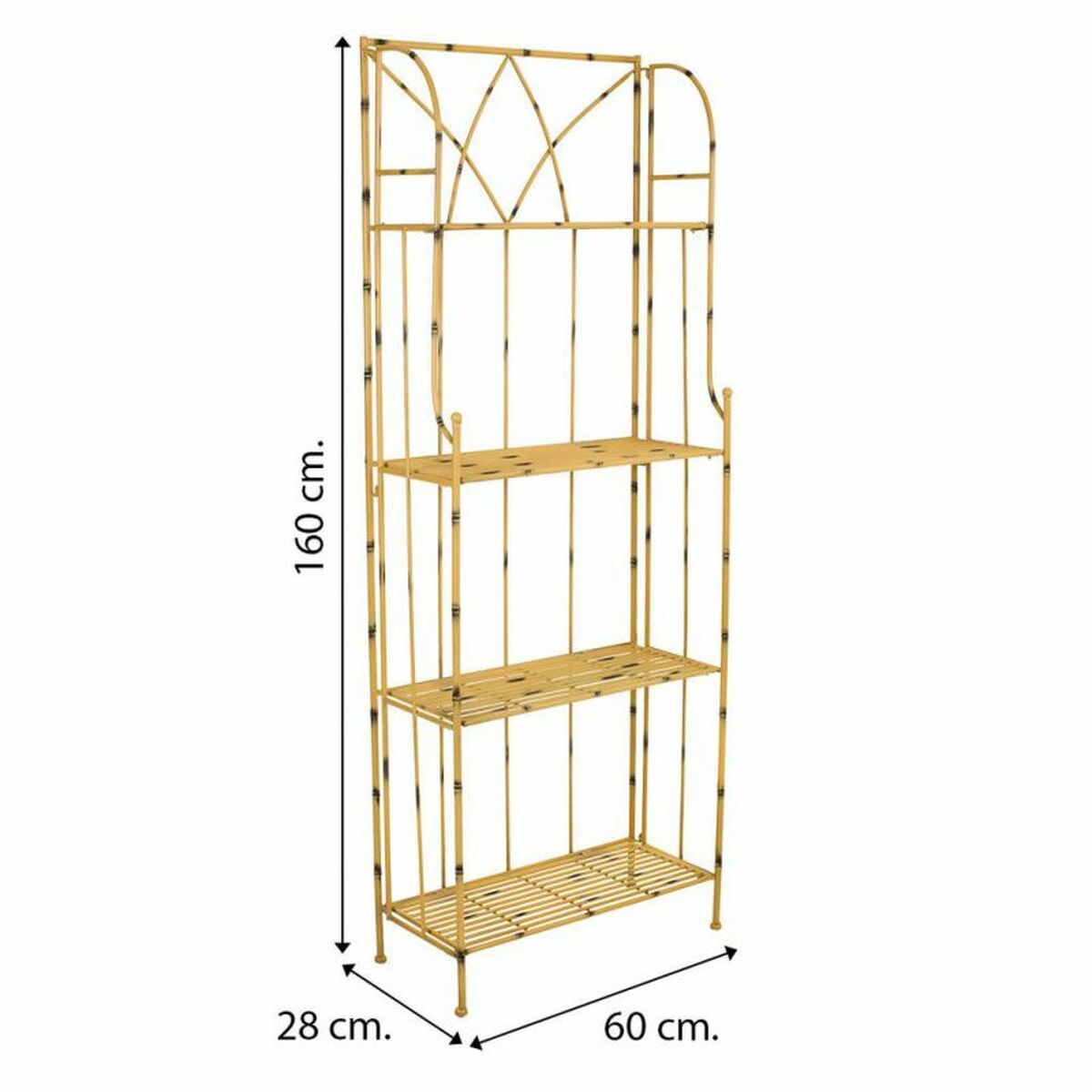 Bokhylla Alexandra House Living Gul Smide 28 x 160 x 60 cm - 5