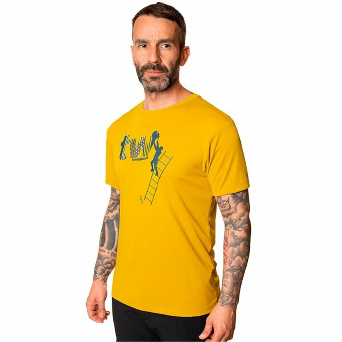 T-shirt med kortärm Herr Trangoworld Konak Gul - 2