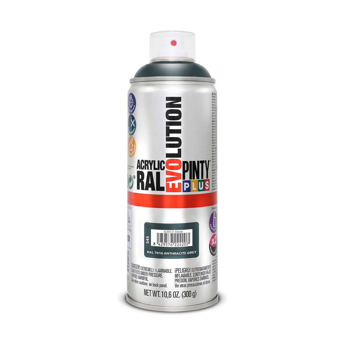 Sprejfärg Pintyplus Evolution RAL 7016 400 ml Antracitgrå - 3