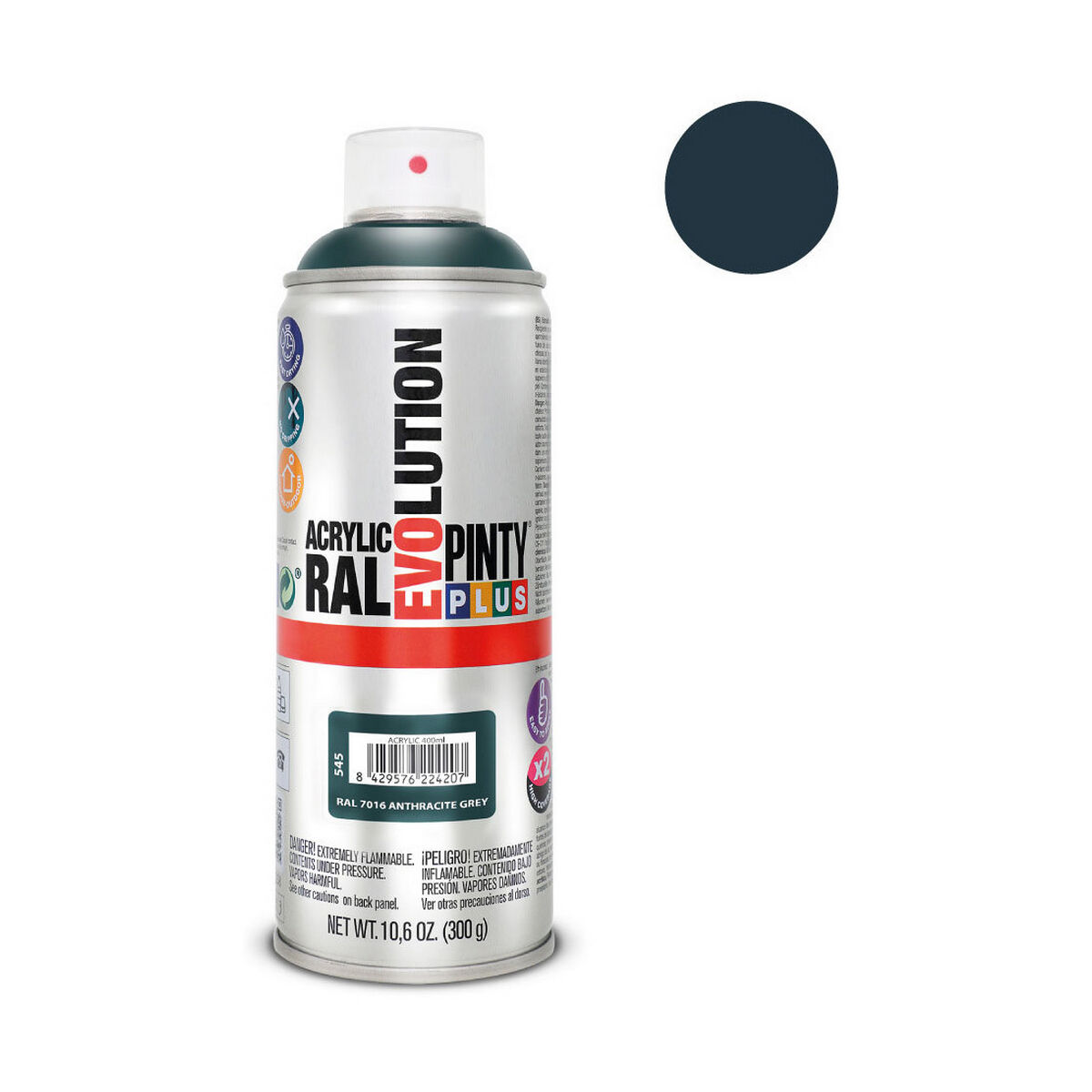 Sprejfärg Pintyplus Evolution RAL 7016 400 ml Antracitgrå - 4