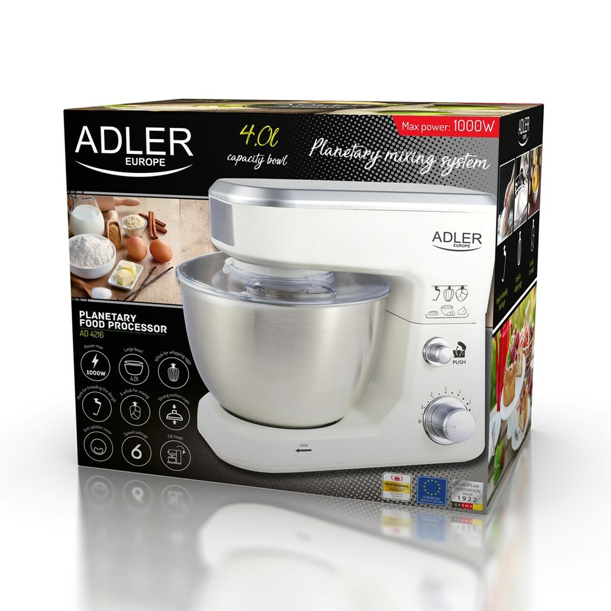 Köksrobot Adler AD 4216 Vit Svart 500 W 4 L - 2