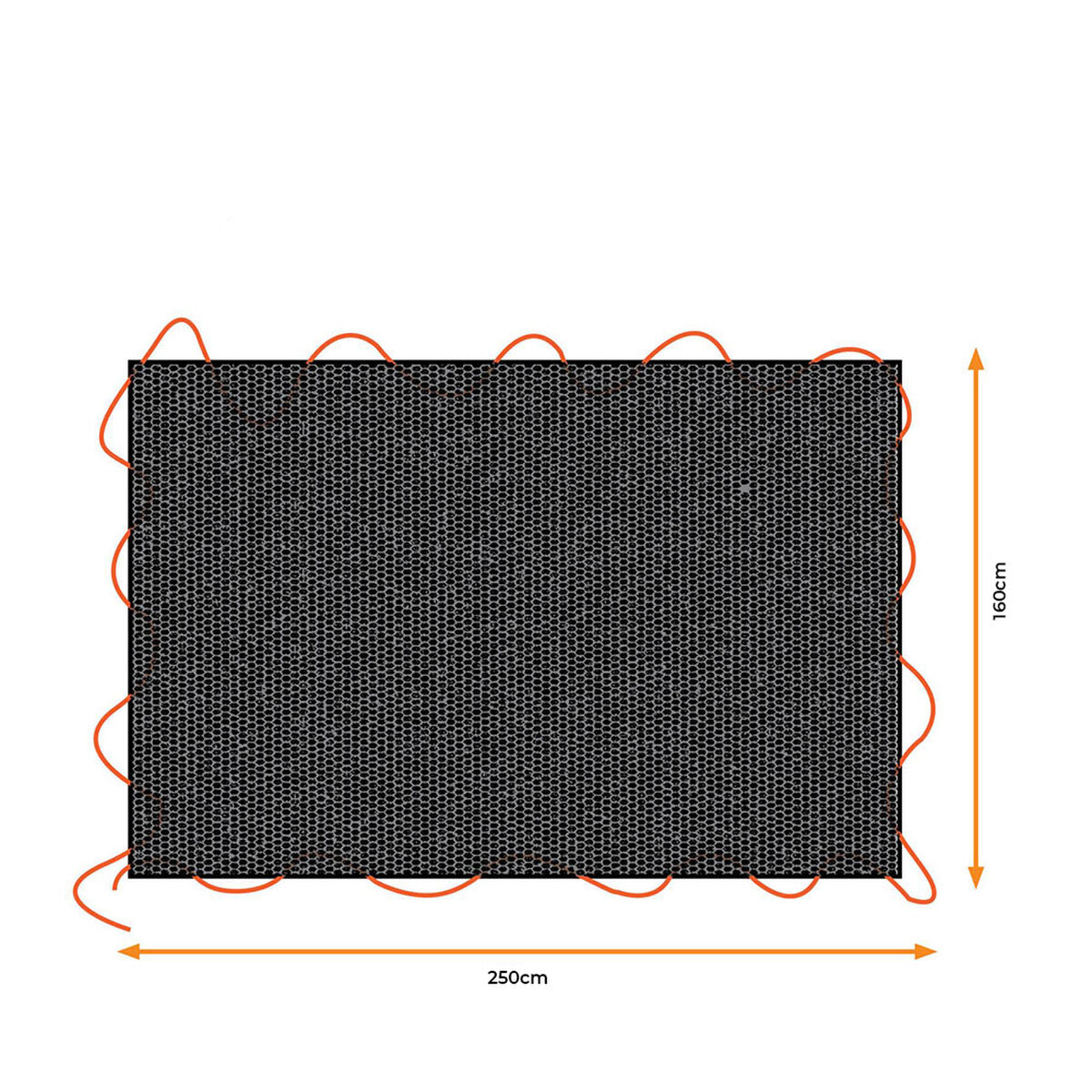 Släpvagnsskydd Black & Decker Svart 1,6 x 2,5 m - 2