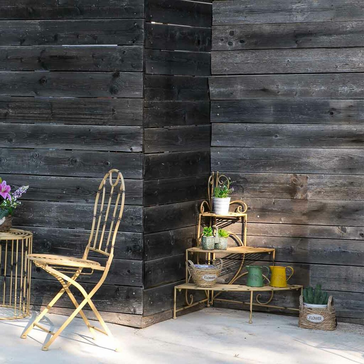 Vinkelhylla Alexandra House Living Gul 58 x 83 x 82 cm - 2