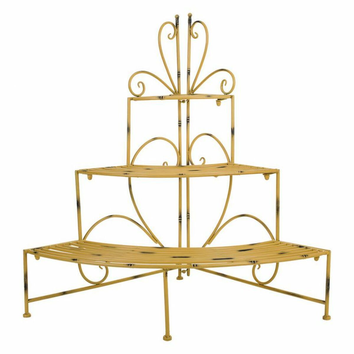 Vinkelhylla Alexandra House Living Gul 58 x 83 x 82 cm - 3