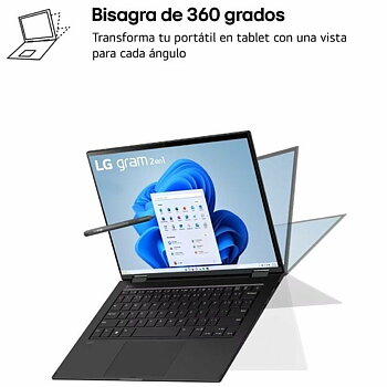 Laptop 2 i 1 LG 14T90S-G.AA75B 14" intel core ultra 7 16 GB RAM 512 GB SSD Qwerty Spanska