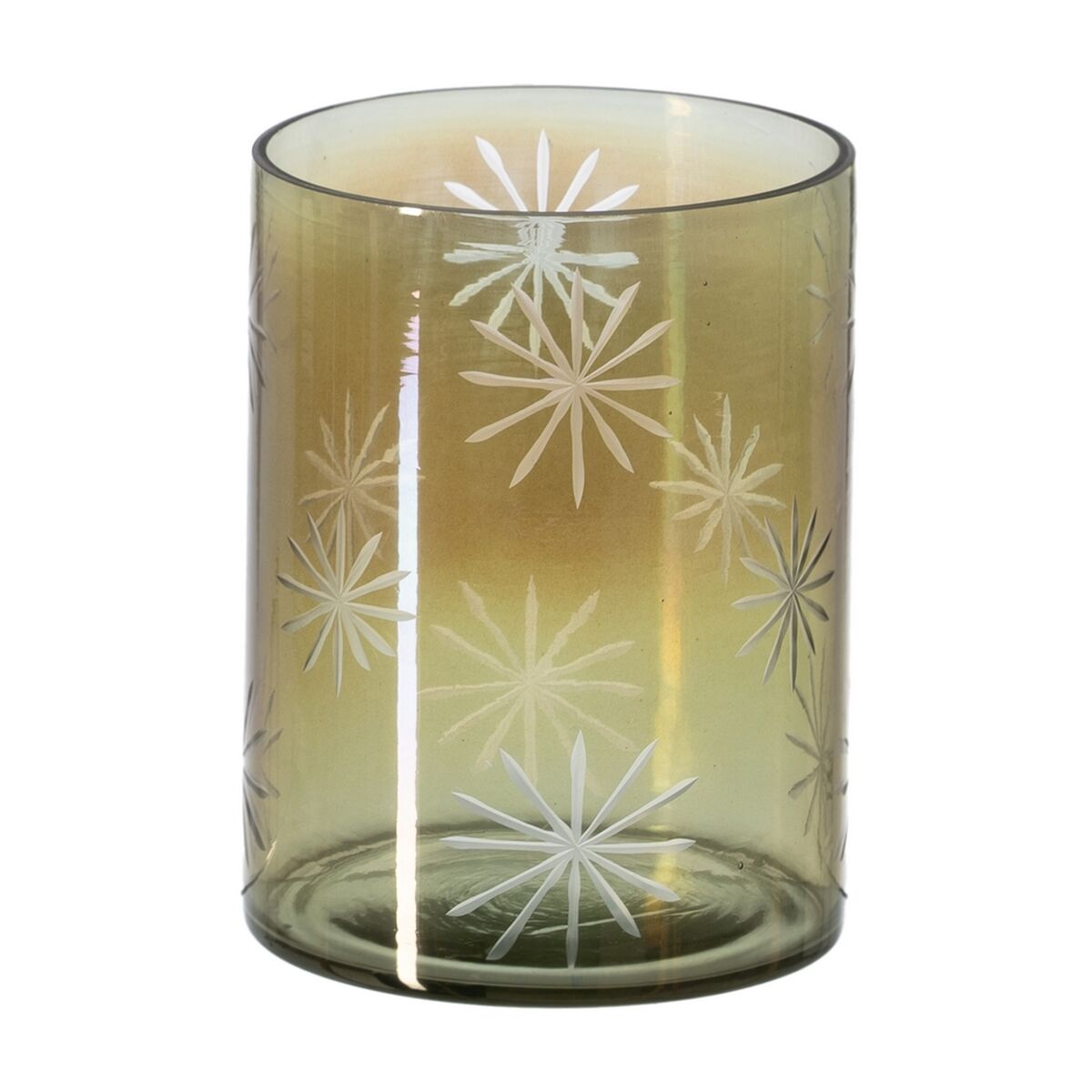 Ljusstakar Grön Glas Ø 15 cm 15 x 15 x 20 cm