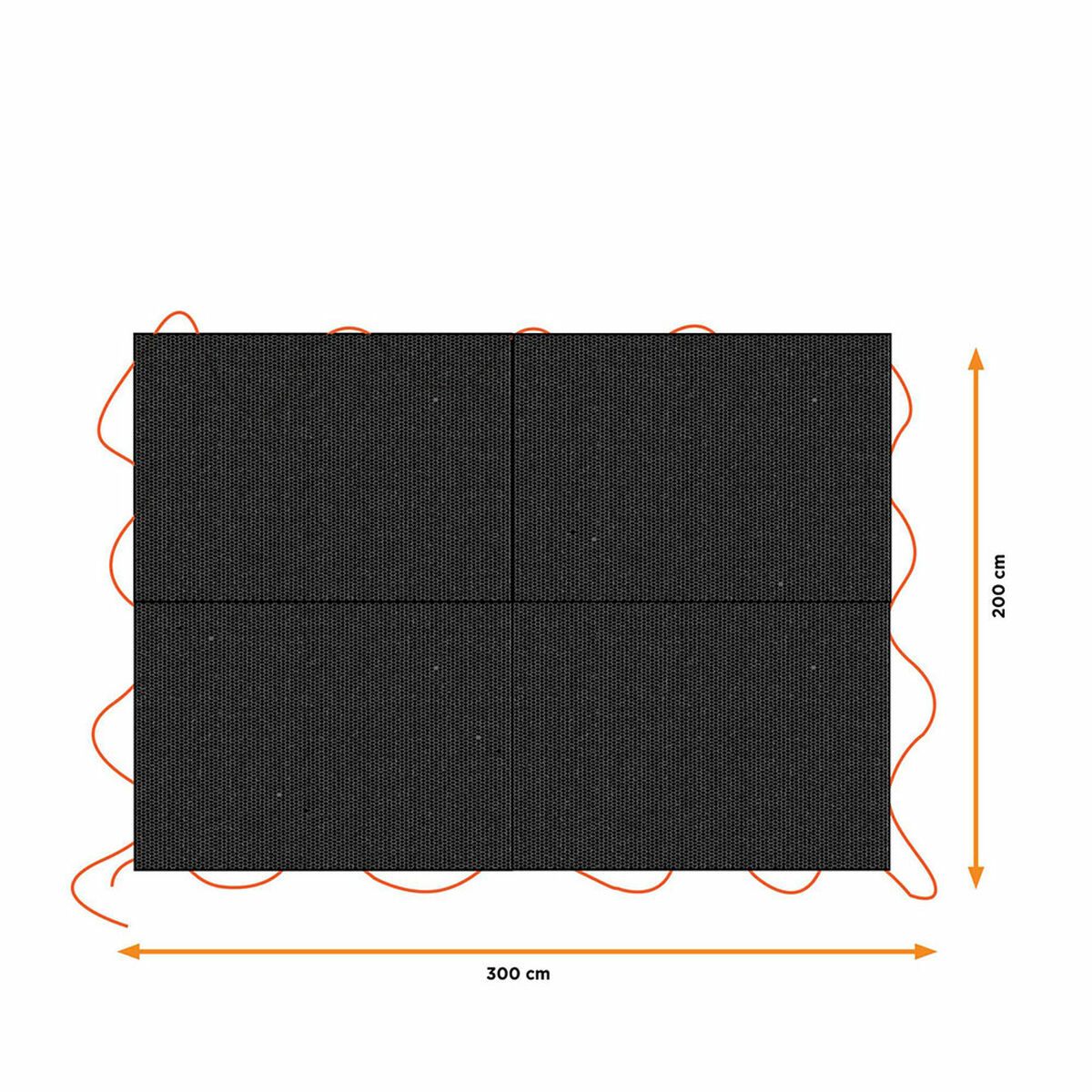 Släpvagnsskydd Black & Decker Svart 3 x 4 m - 2