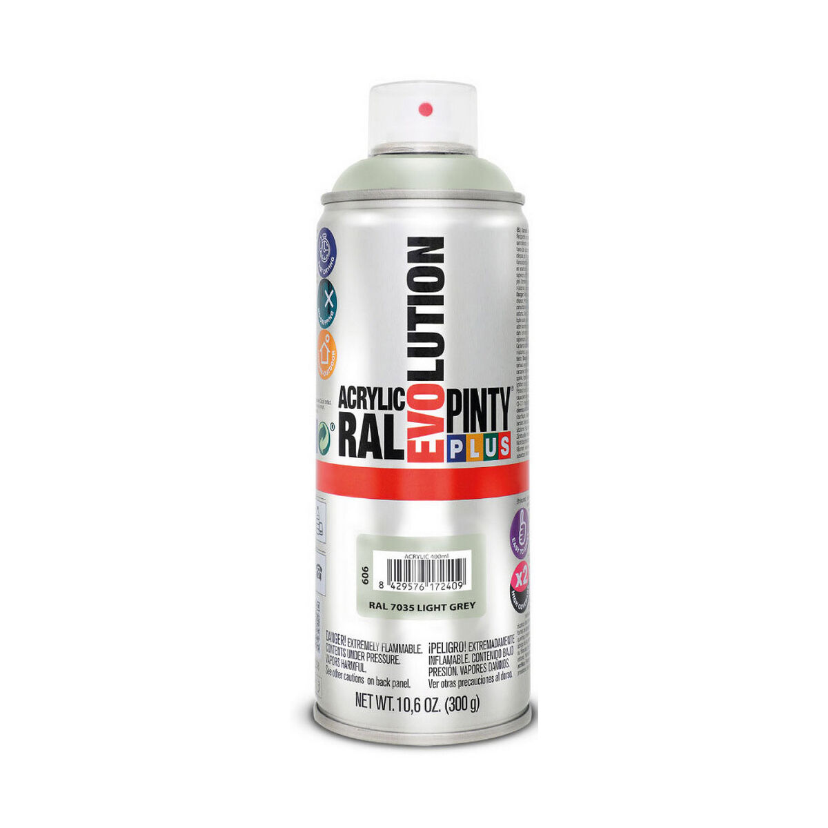 Sprejfärg Pintyplus Evolution RAL 7035 400 ml Ljusgrå - 3