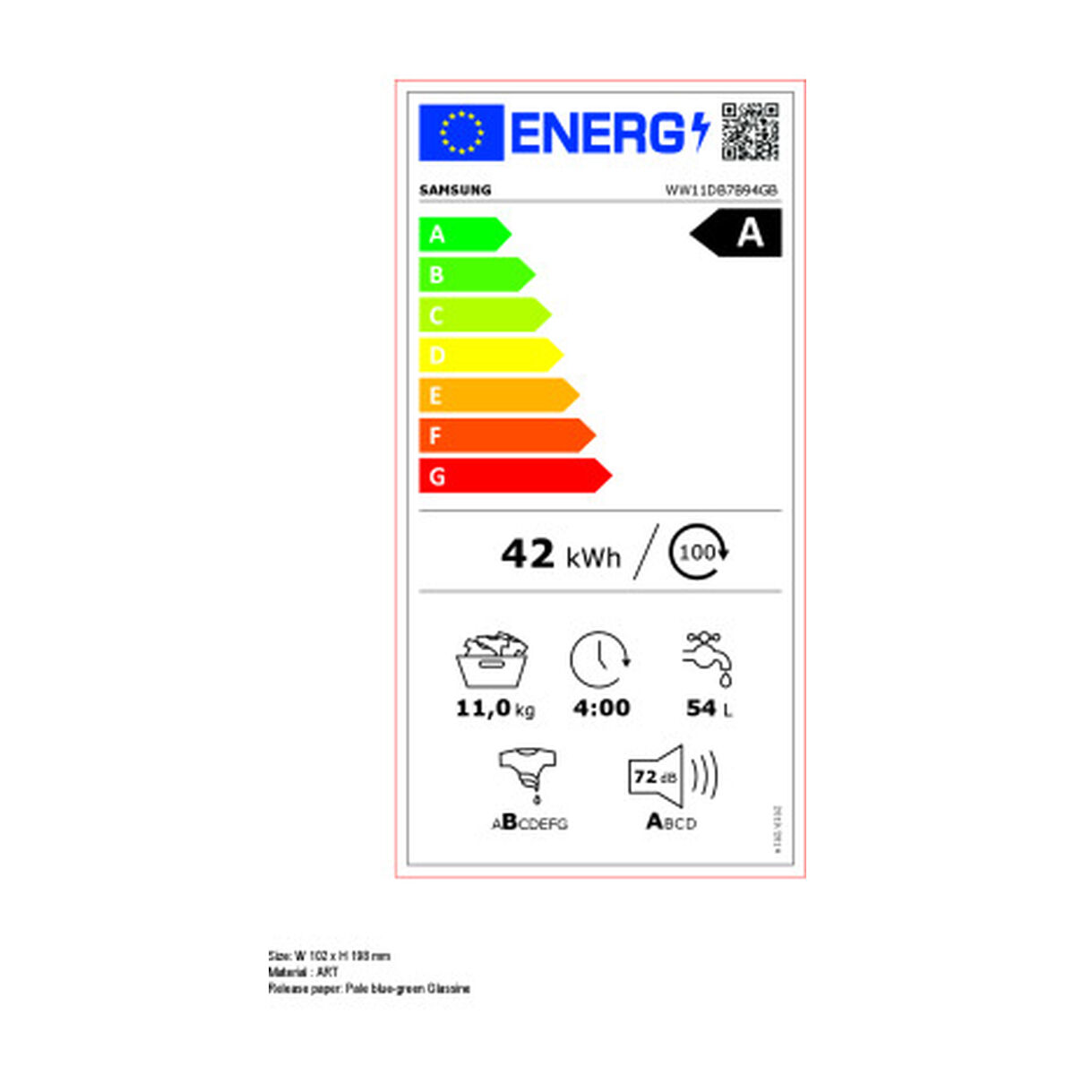 Tvättmaskin Samsung WW11DB7B94GBU3 60 cm 1400 rpm 11 Kg - 3
