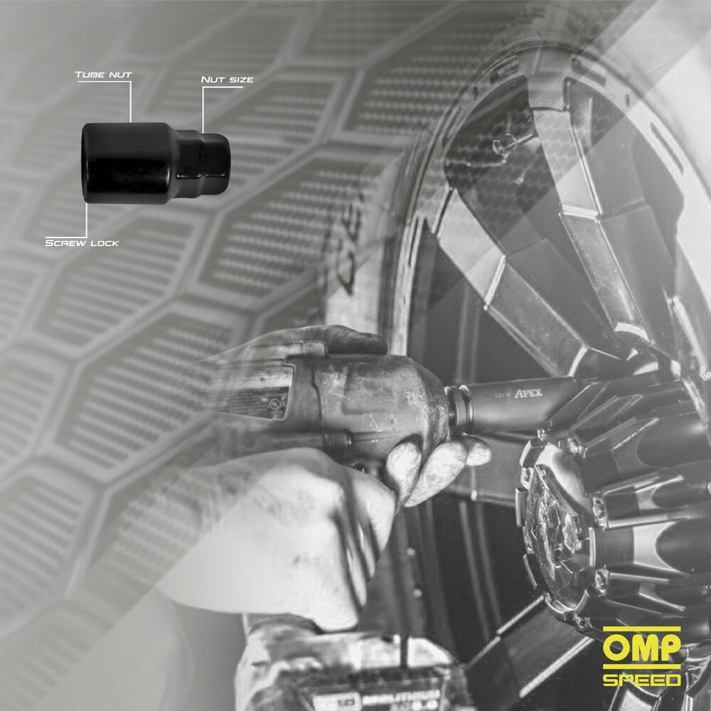 Skruvsats OMP OMPS09611201 M12 x 1,50 4 uds Svart - 2