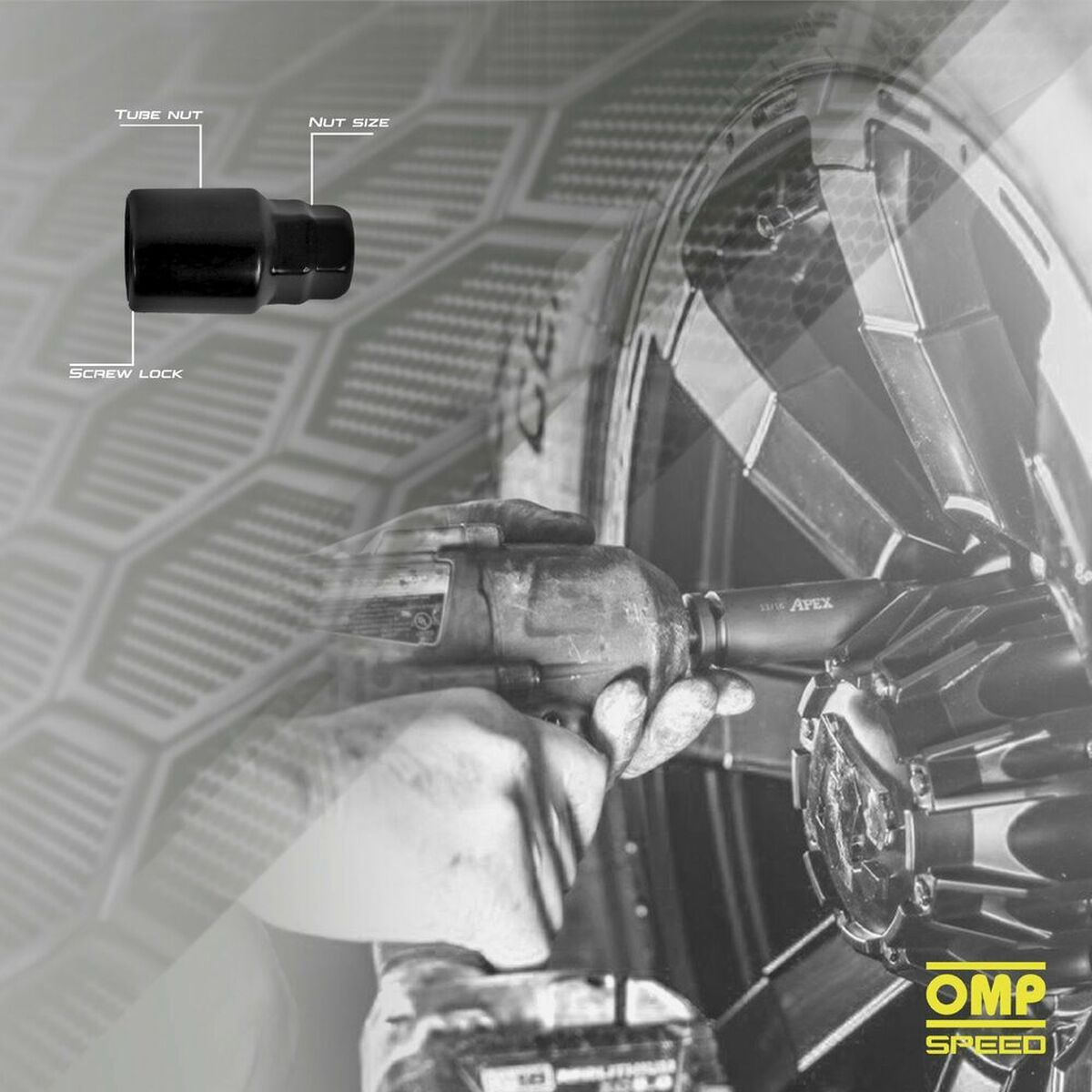 Skruvsats OMP OMPS09611201 M12 x 1,50 4 uds Svart - 6