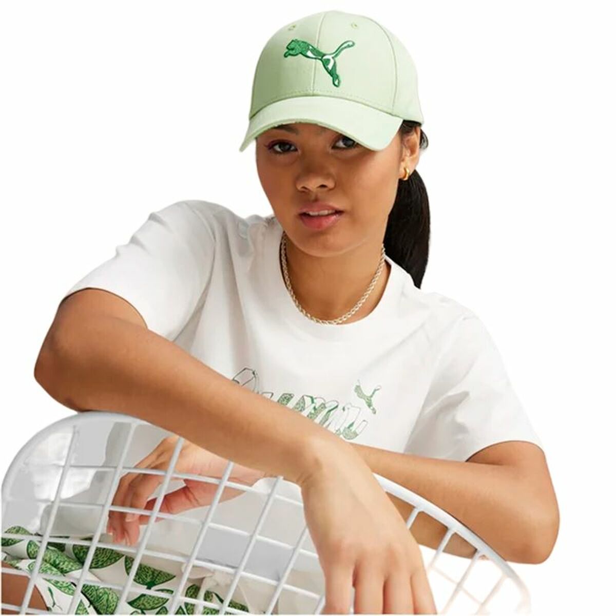 Träningskeps Puma Essentials+ Blossom Grön One size - 3
