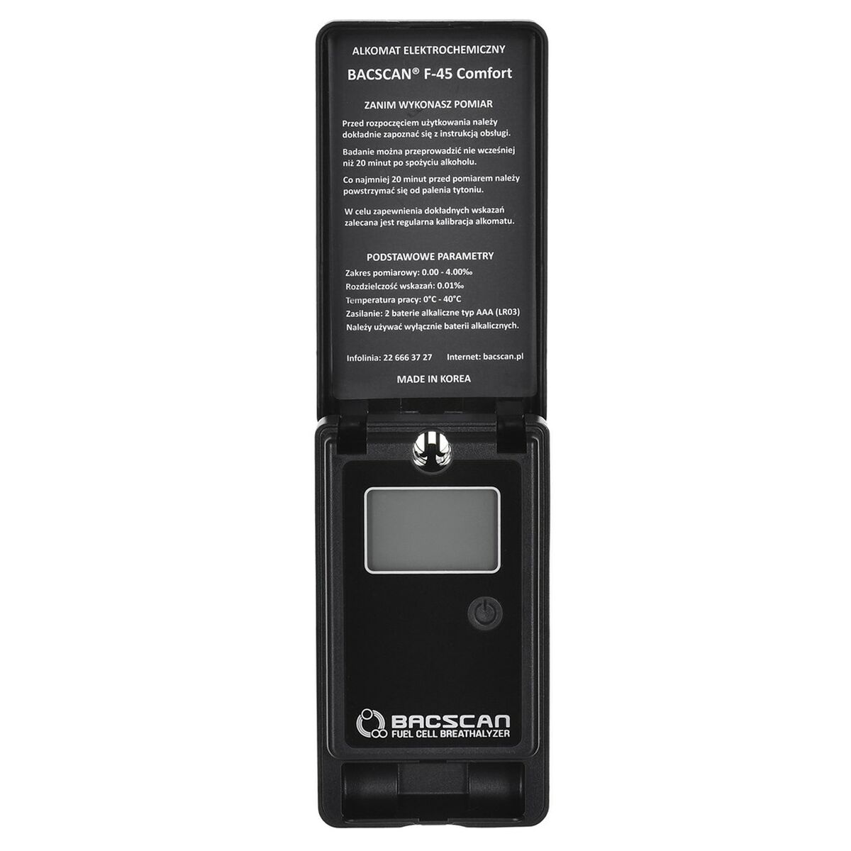Digital alkomätare Bacscan F-45 Comfort Svart - 3
