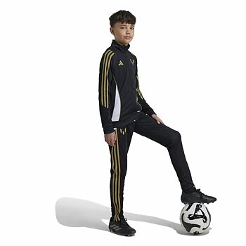 Långa träningsbyxor Adidas Messi Infantil Svart