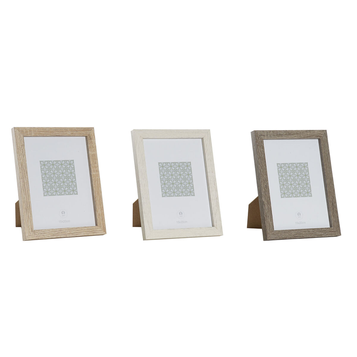 Fotoram DKD Home Decor Naturell Beige Trä Mörkbrun Boho (18 x 2 x 23 cm) (3 antal)