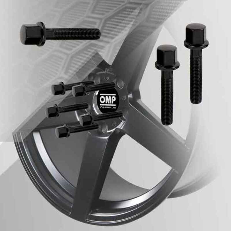 Skruvsats OMP OMPS09641201 M12 x 1,50 Svart - 2