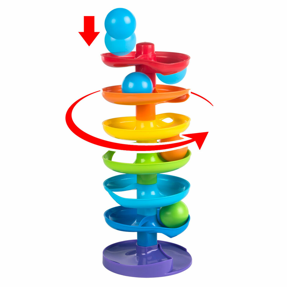 Aktivitetsspiral PlayGo Rainbow 4 antal 15 x 37 x 15,5 cm - 7