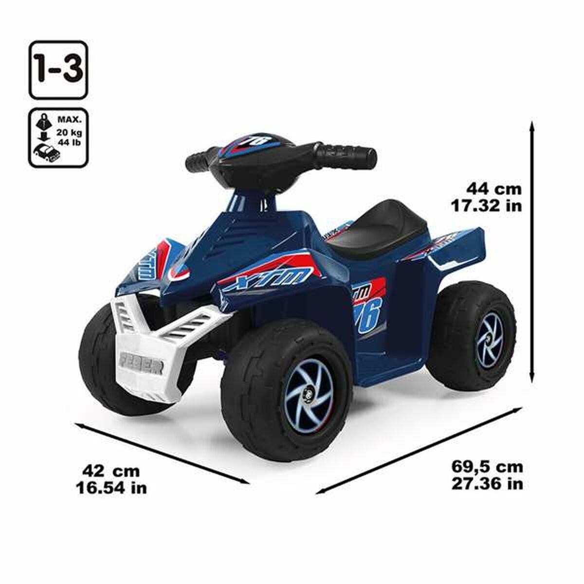 Elektrisk fyrhjuling Feber Racy 67 x 41 x 45 cm - 6